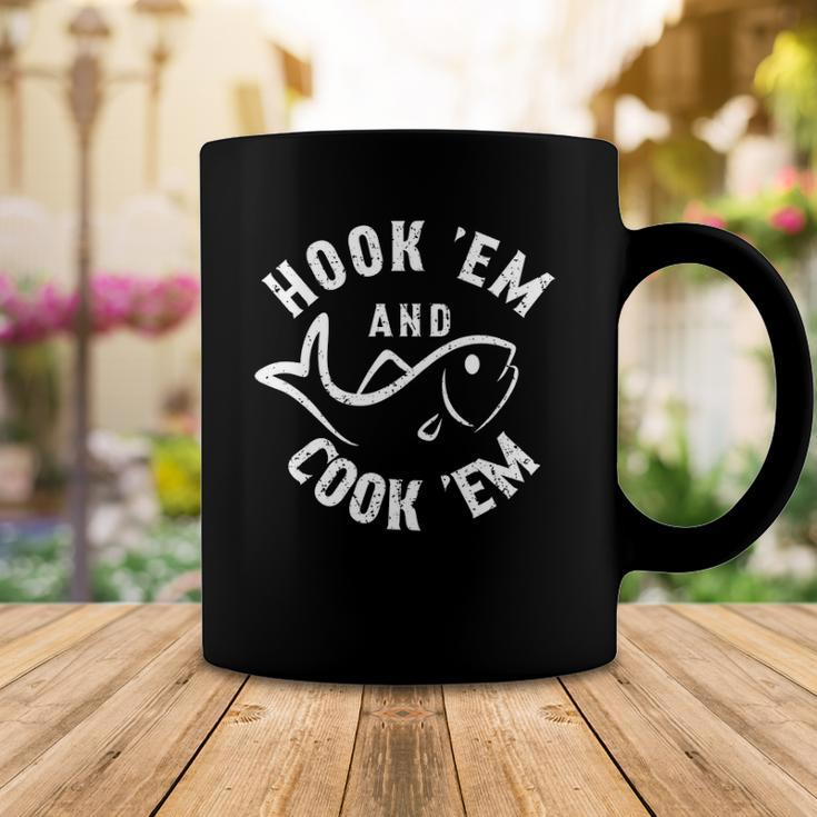 Funny Hookem And Cookem Fishing Coffee Mug Unique Gifts