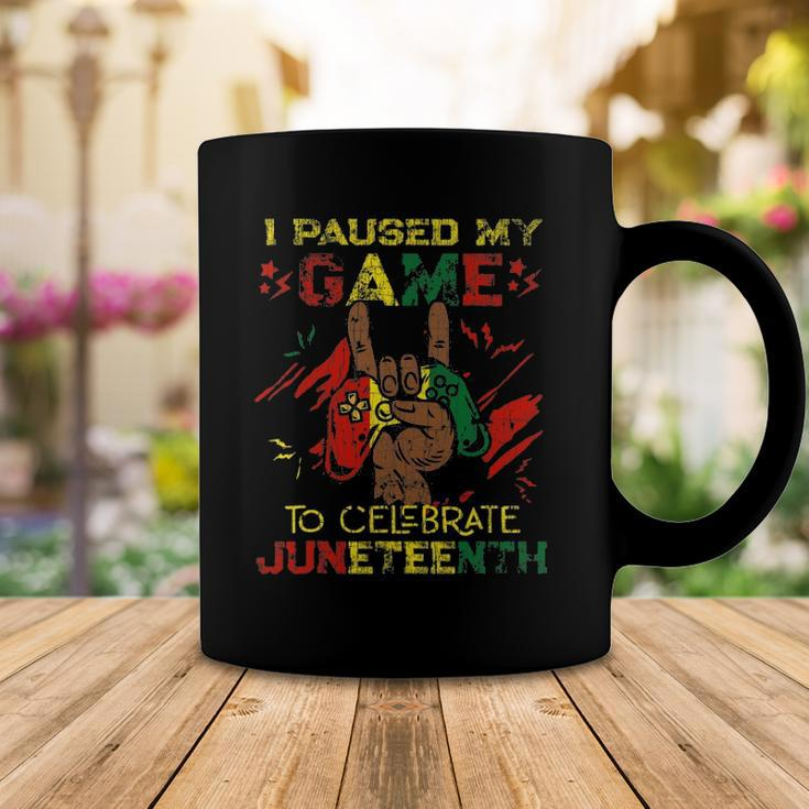 Funny I Paused My Game To Celebrate Juneteenth Black Gamers Coffee Mug Unique Gifts