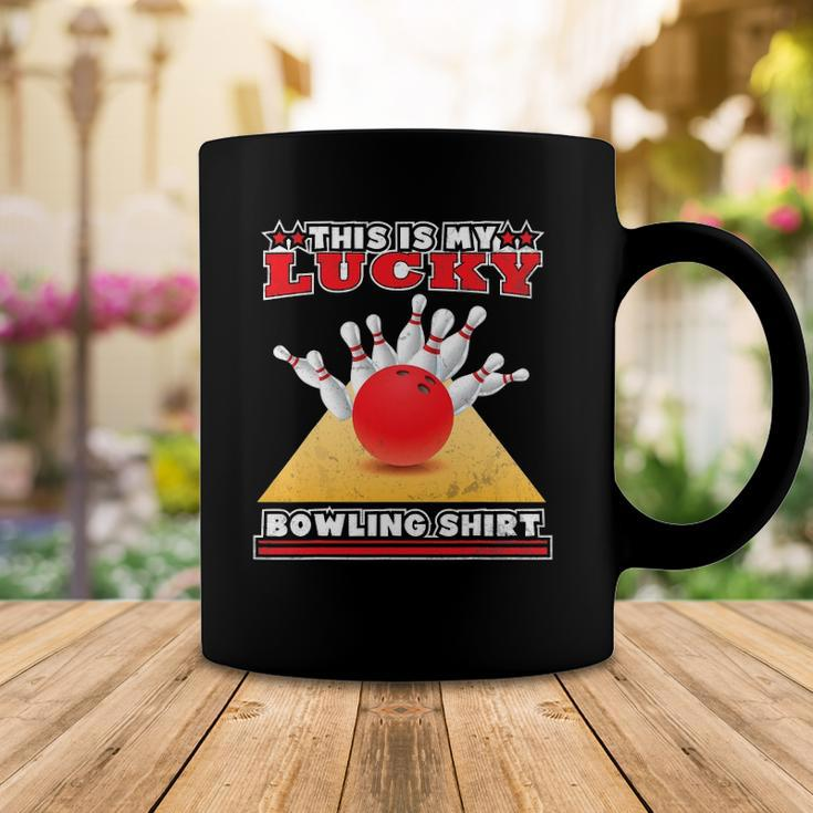 Funny Lucky Bowling Lover Graphic For Women And Men Bowler Coffee Mug Unique Gifts