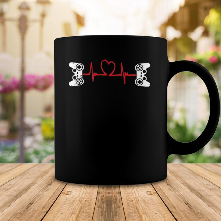 Gamer Heartbeat Valentines Day Cool Video Game Gaming Gift Coffee Mug Unique Gifts