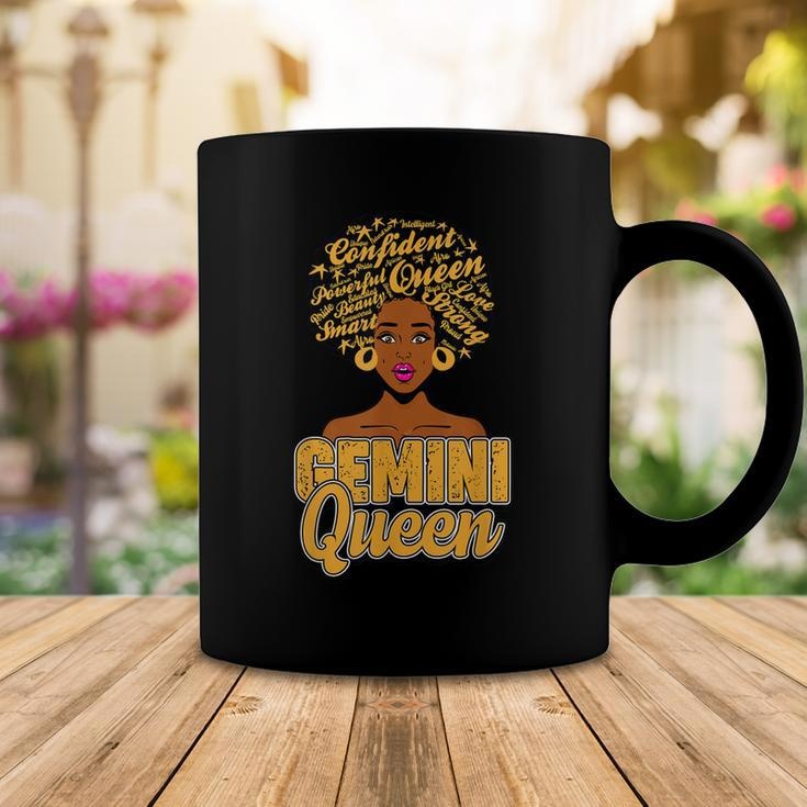 Gemini Zodiac Black African Afro Queen May June Birthday Coffee Mug Funny Gifts