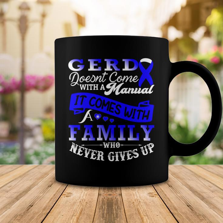 Gerd Doesnt Come With A Manual It Comes With A Family Who Never Gives Up Periwinkle Blue Ribbon Gastroesophageal Reflux Disease Gerd Awareness Coffee Mug Funny Gifts