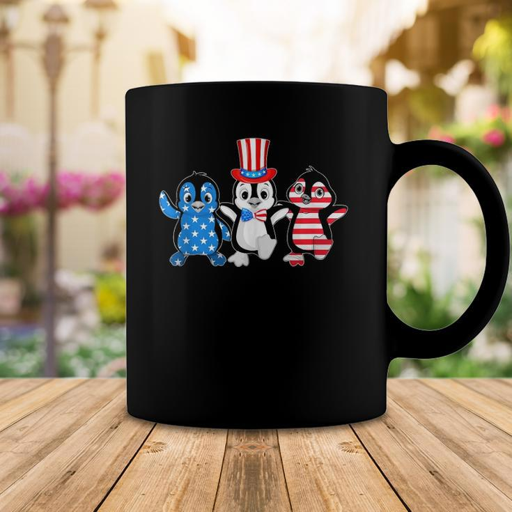 Happy Fourth Of July Patriotic Animals Penguin Usa Flag Coffee Mug Unique Gifts