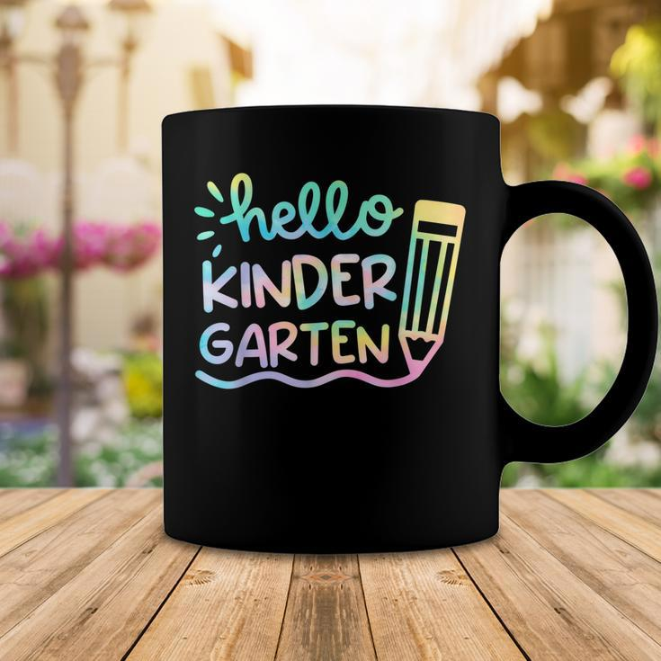 Hello Kindergarten Tie Dye Teachers Kids Back To School Coffee Mug Funny Gifts
