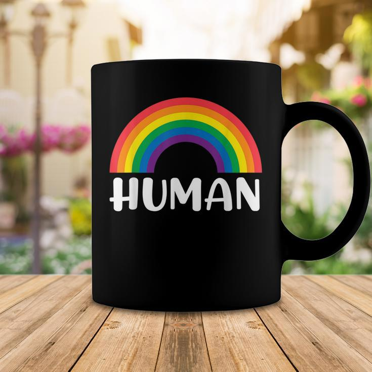 Human Rainbow Lgbt Pride Homo Lesbian Pride Coffee Mug Funny Gifts