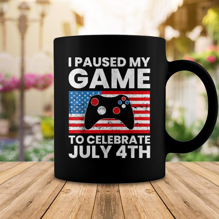 I Paused My Game To Celebrate July 4Th American Video Gamer Coffee Mug Funny Gifts