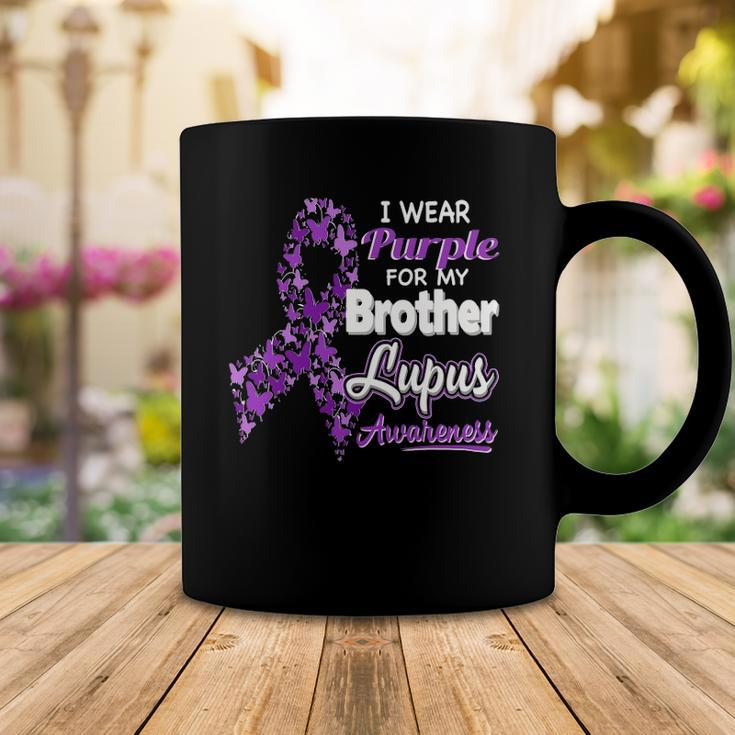 I Wear Purple For My Brother - Lupus Awareness Coffee Mug Unique Gifts