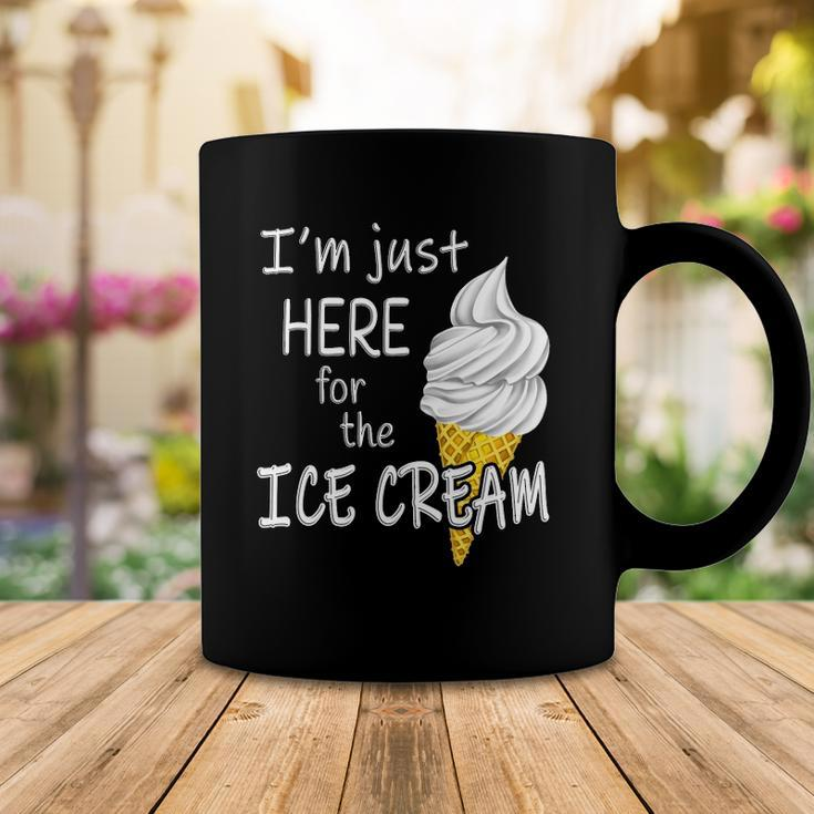 Im Just Here For The Ice Cream Summer Funny Cute Vanilla Coffee Mug Unique Gifts