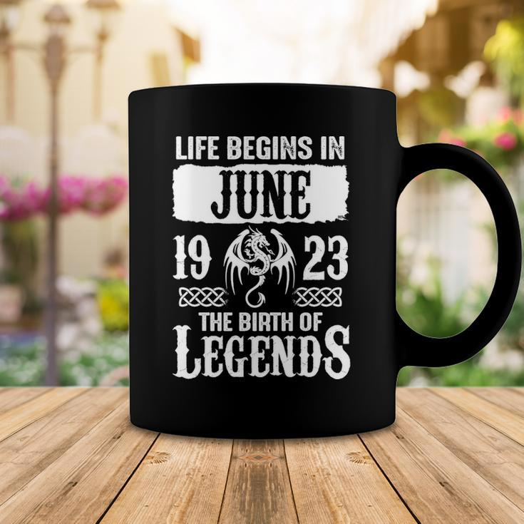 June 1923 Birthday Life Begins In June 1923 Coffee Mug Funny Gifts