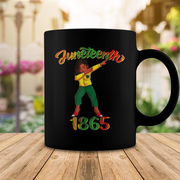Juneteenth 1865 Dab Black Woman Brown Skin Afro American Coffee Mug Unique Gifts