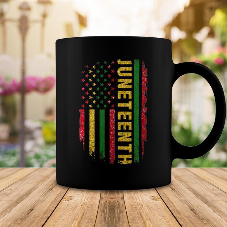 Juneteenth Us Flag Black King Melanin Dad Men Fathers Day Coffee Mug Funny Gifts