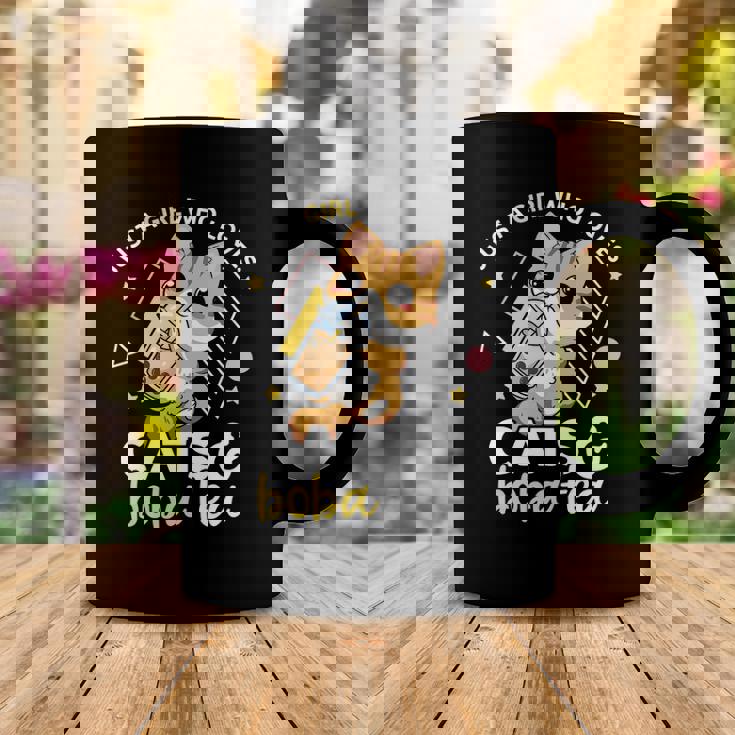 Just A Girl Who Loves Cats And Boba Tea Neko Bubble Milk Tea Coffee Mug Unique Gifts