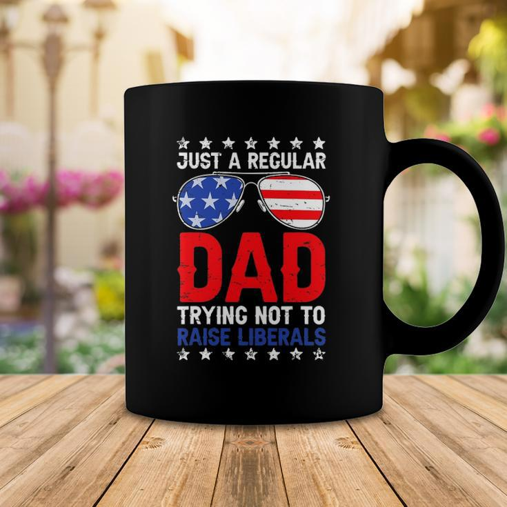 Just A Regular Dad Trying Not To Raise Liberals Voted Trump Coffee Mug Unique Gifts