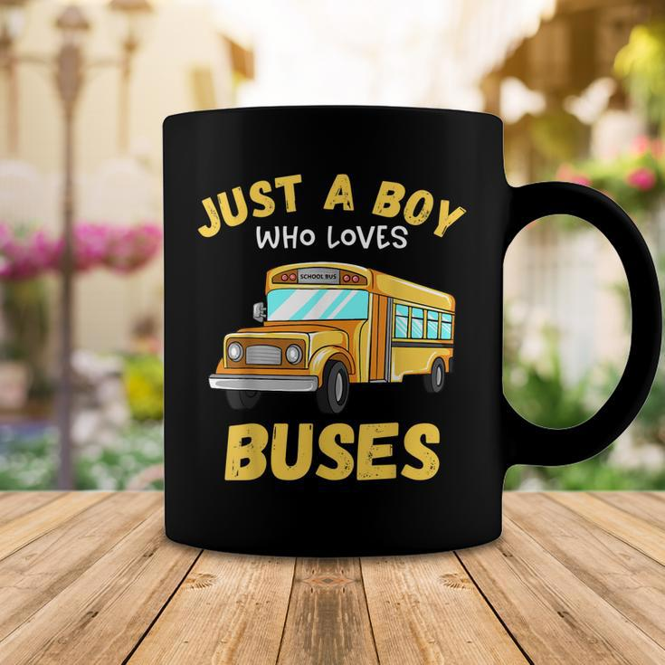 Kids Just A Boy Who Loves Buses Toddler School Bus Coffee Mug Funny Gifts
