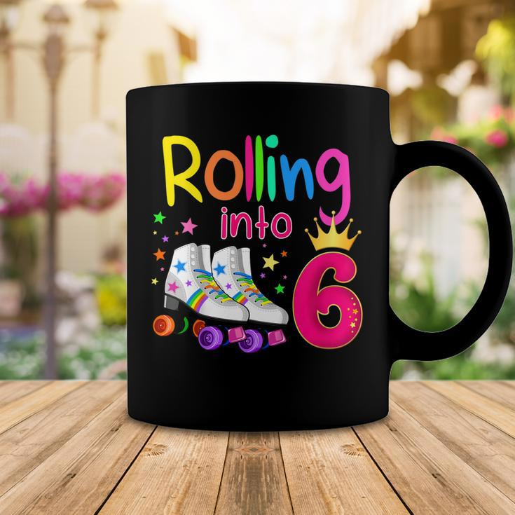 Kids Rolling Into 6 Roller Skater 6Th Birthday 6 Years Old B-Day Coffee Mug Funny Gifts