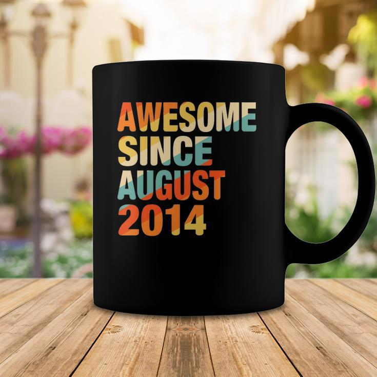 Kids Vintage 7Th Birthday Awesome Since August 2014 7 Years Old Coffee Mug Unique Gifts