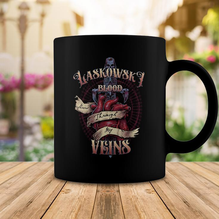 Laskowski Blood Runs Through My Veins Name Coffee Mug Unique Gifts