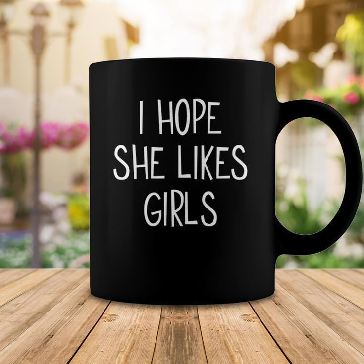 Lesbian I Hope She Likes Girls Bisexual Gay Pride Lgbtq Coffee Mug Unique Gifts