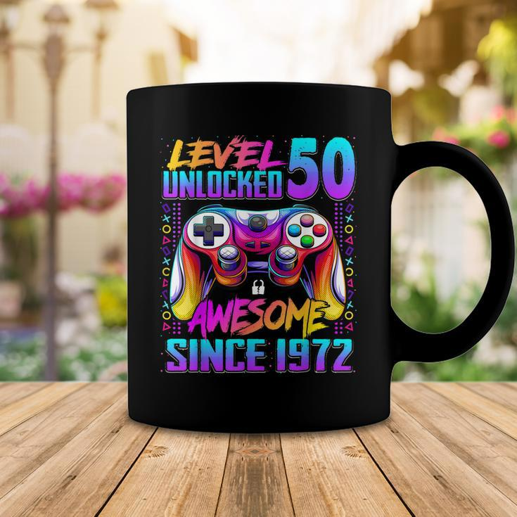 Level 50 Unlocked Awesome Since 1972 50Th Birthday Gaming Coffee Mug Funny Gifts