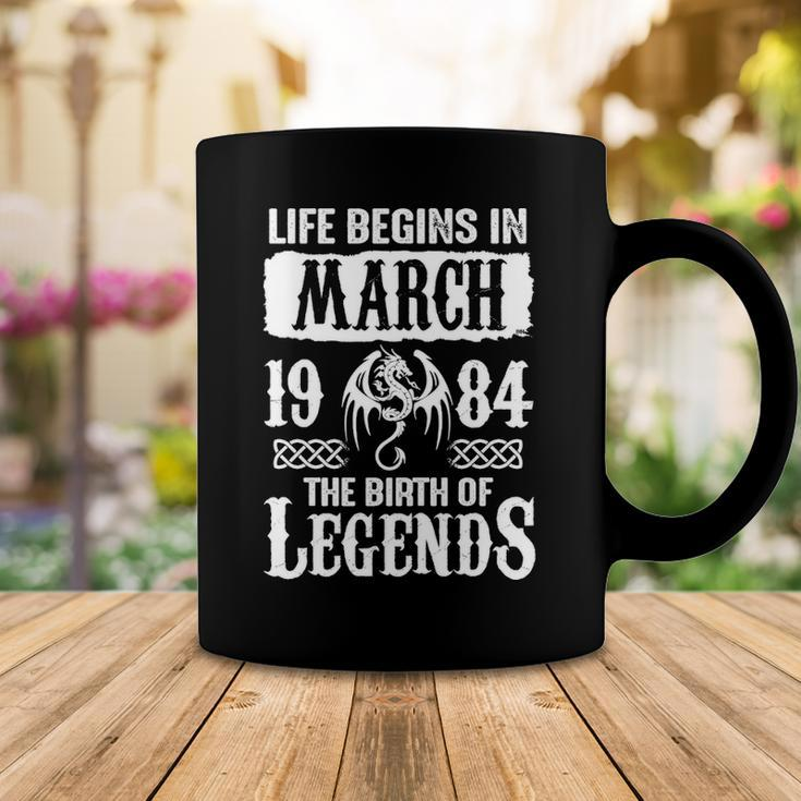 March 1984 Birthday Life Begins In March 1984 Coffee Mug Funny Gifts