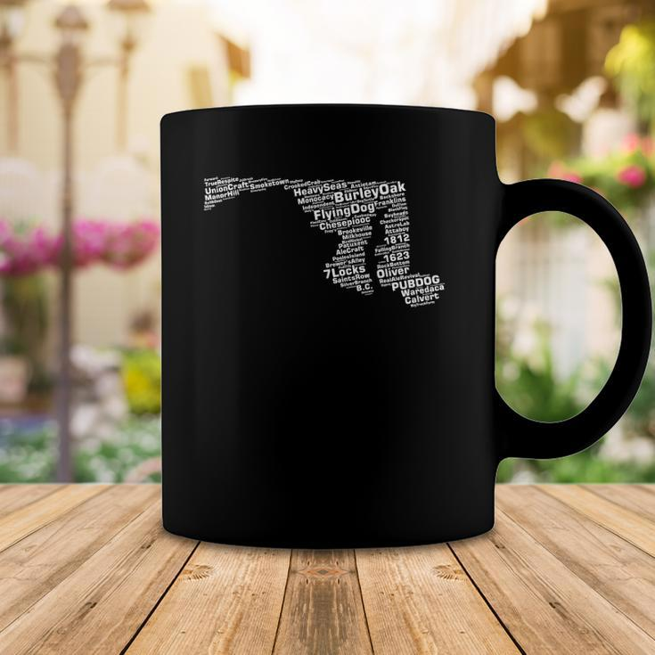 Maryland Breweries Word Art Maryland Map Coffee Mug Unique Gifts