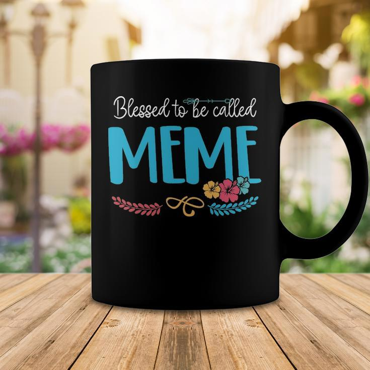 Meme Grandma Gift Blessed To Be Called Meme Coffee Mug Funny Gifts
