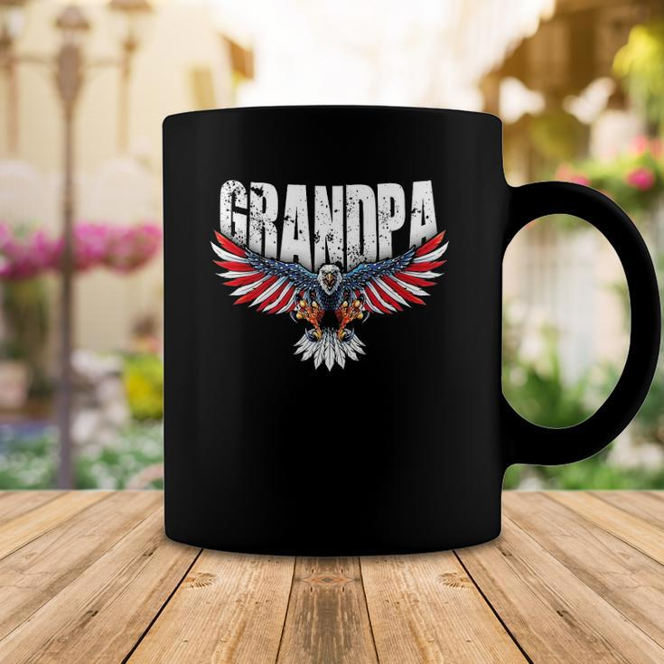Mens Grandpa Vintage Usa Flag Bald Eagle Patriotic 4Th Of July Coffee Mug Unique Gifts