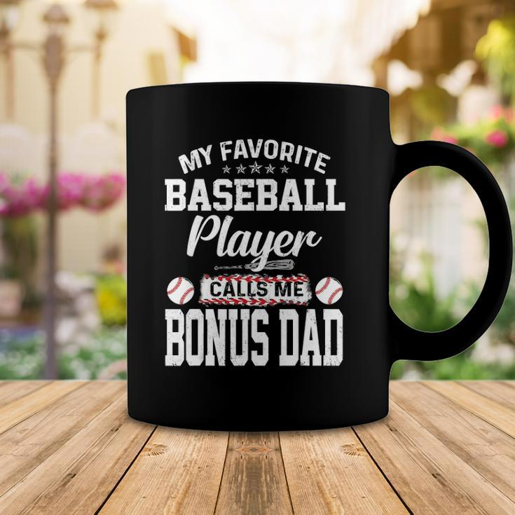 Mens My Favorite Baseball Player Calls Me Bonus Dad Funny Bonus Coffee Mug Unique Gifts
