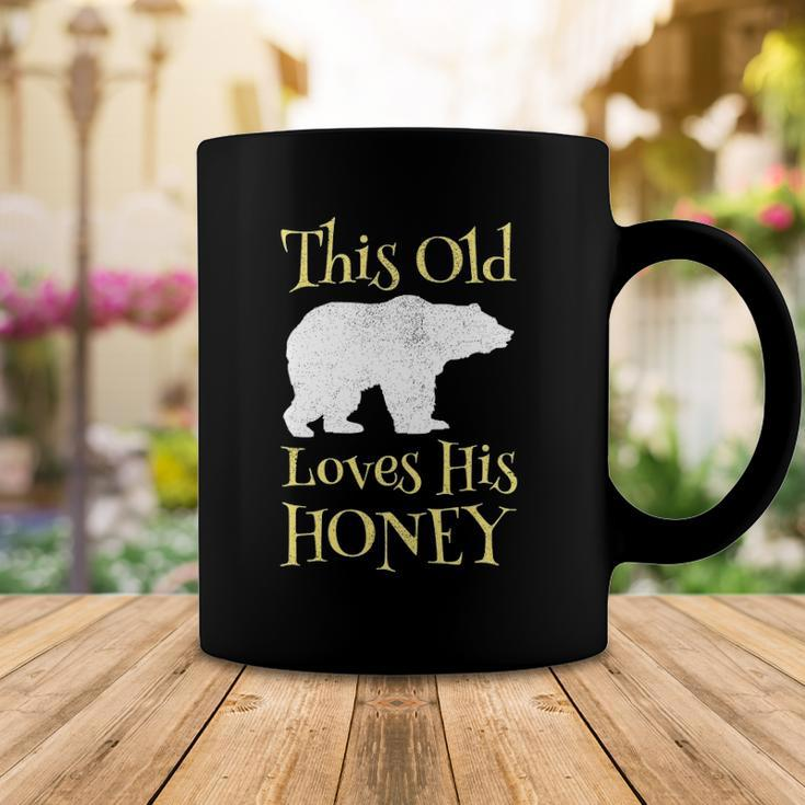 Mens Papa Bear Fathers Day Gift This Old Bear Loves His Honey Coffee Mug Unique Gifts