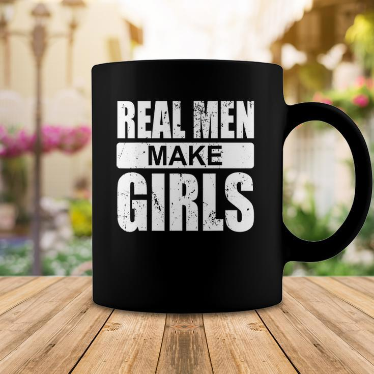 Mens Real Men Make Girls - Family Newborn Paternity Girl Daddy Coffee Mug Unique Gifts