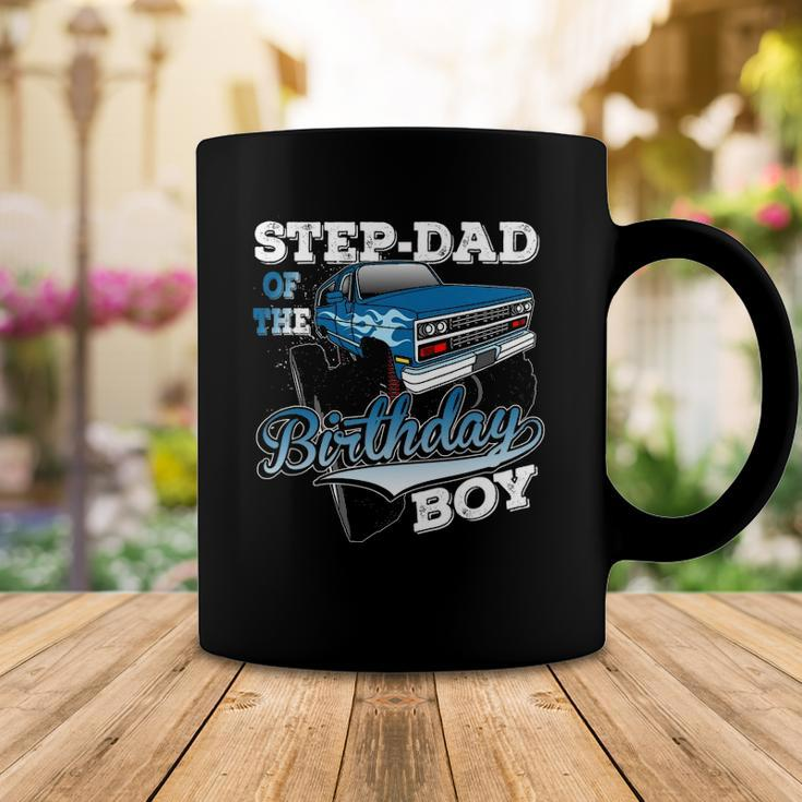 Mens Step-Dad Of The Birthday Boy Monster Truck Birthday Coffee Mug Unique Gifts