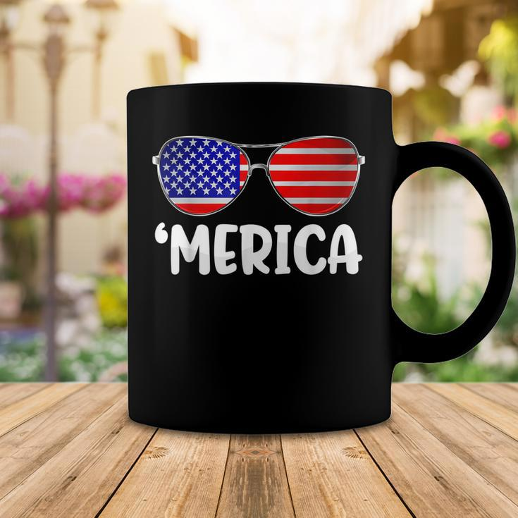 Merica Sunglasses 4Th Of July Boys Girls Men Women Usa Flag Coffee Mug Funny Gifts