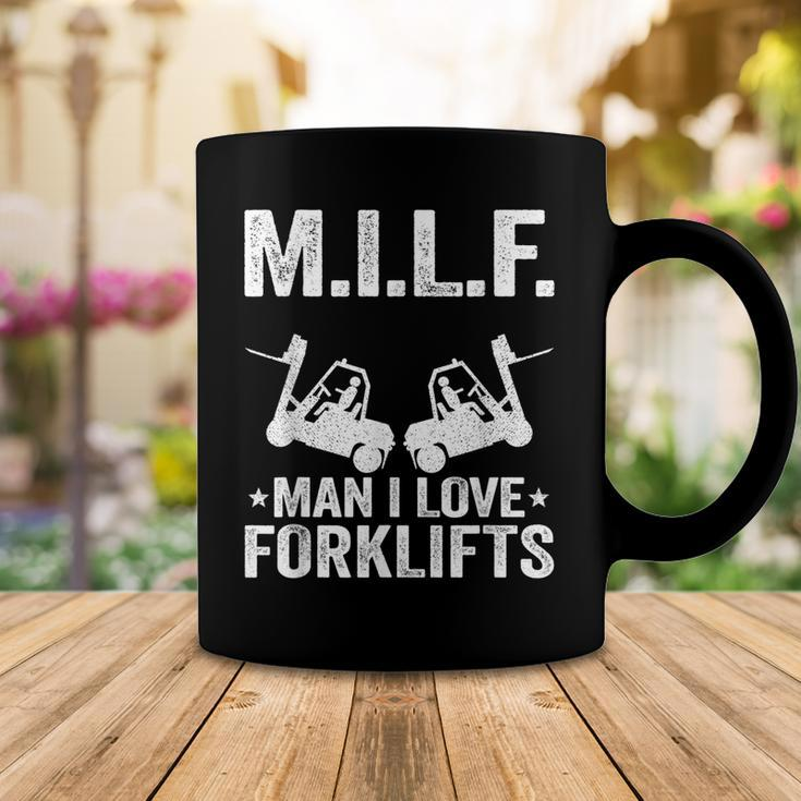 MILF Man I Love Forklifts Jokes Funny Forklift Driver Coffee Mug Funny Gifts