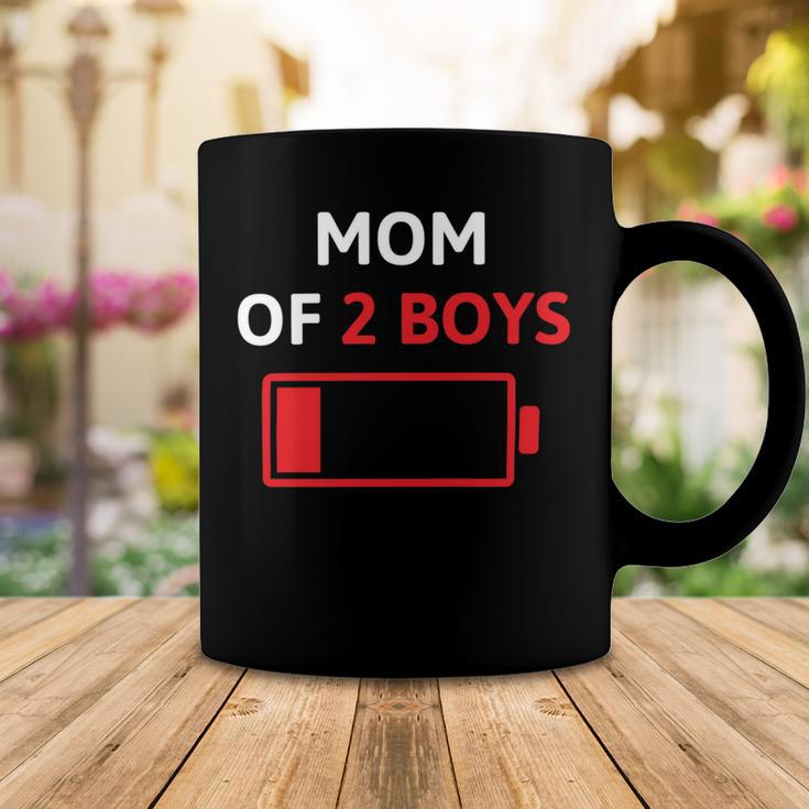 Mom Of 2 Boys Mothers Day Low Battery Coffee Mug Funny Gifts