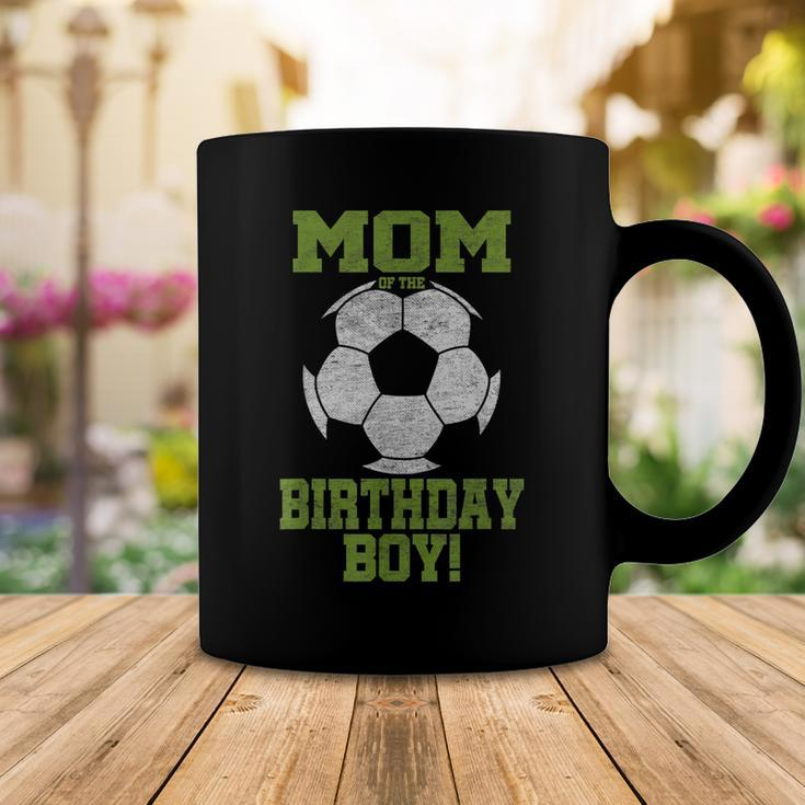 Mom Of The Birthday Boy Soccer Lover Vintage Retro Coffee Mug Funny Gifts