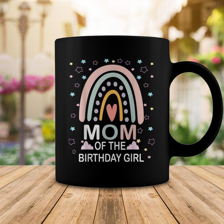 Mom Of The Birthday Girl Rainbow Family Matching Birthday Coffee Mug Funny Gifts