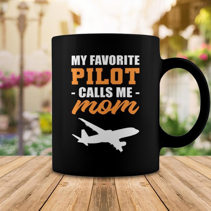 My Favorite Pilot Calls Me Mom - Airplane Son Coffee Mug Funny Gifts