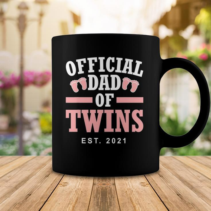 Official Dad Of Twins 2021 Father Girls Funny Twin Dad Coffee Mug Unique Gifts
