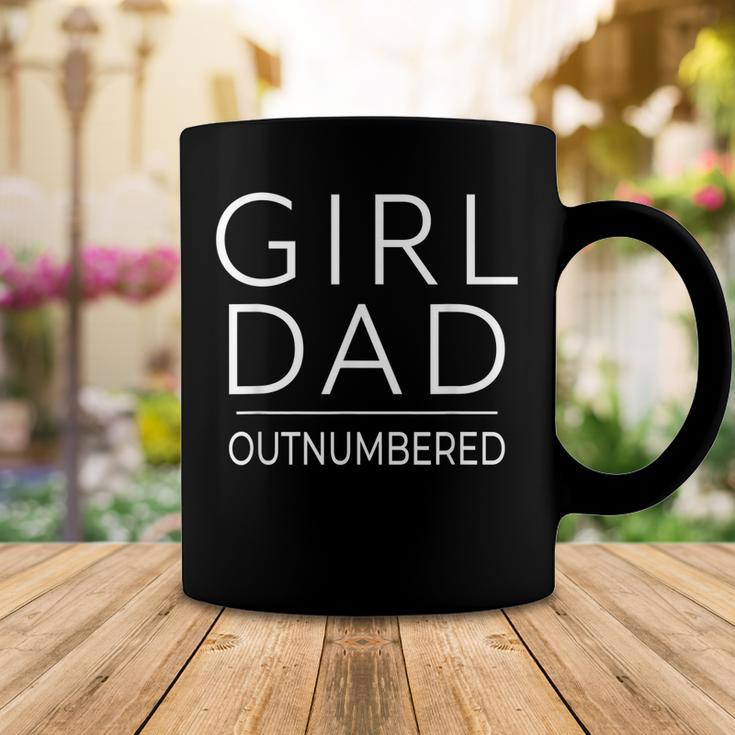 Outnumbered Dad Of Girls Men Fathers Day For Girl Dad Coffee Mug Unique Gifts
