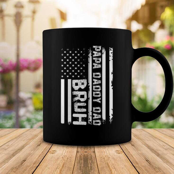 Papa Daddy Dad Bruh Fathers Day 4Th Of July Usa Vintage 2022 Zip Coffee Mug Funny Gifts