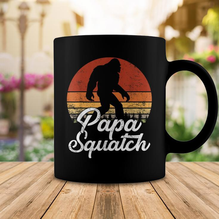 Papa Squatch Dad Bigfoot Sasquatch Vintage Retro Fathers Day Coffee Mug Unique Gifts