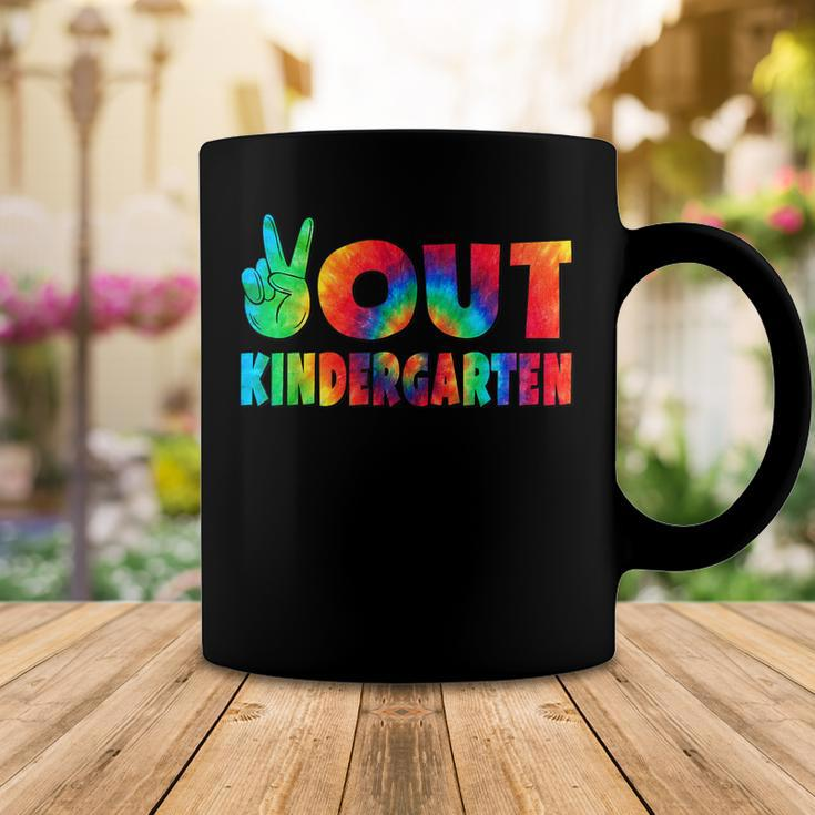 Peace Out Kindergarten Graduation Tie Dye Last Day Of School Coffee Mug Unique Gifts