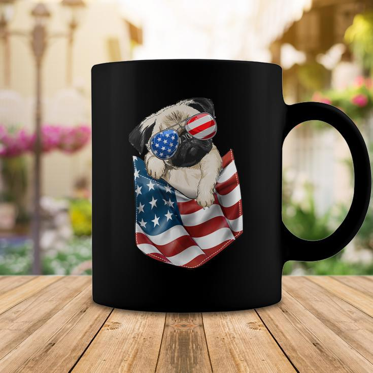 Pug In Pocket Dog 4Th July Men Women Kids Usa Flag Coffee Mug Funny Gifts