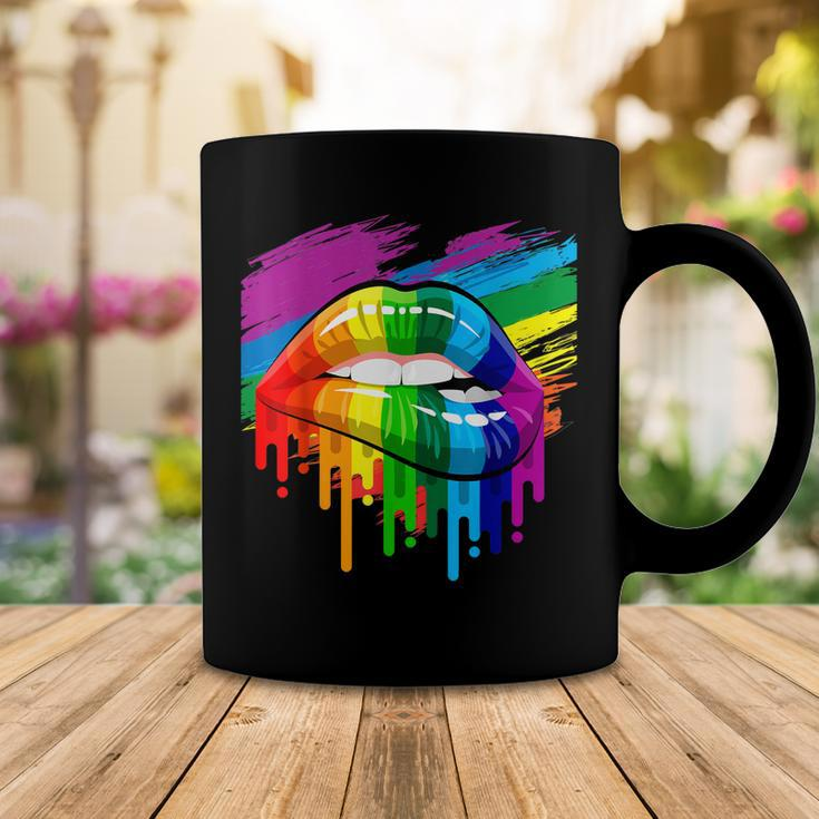 Rainbow Lips Lgbt Pride Month Rainbow Flag Coffee Mug Unique Gifts