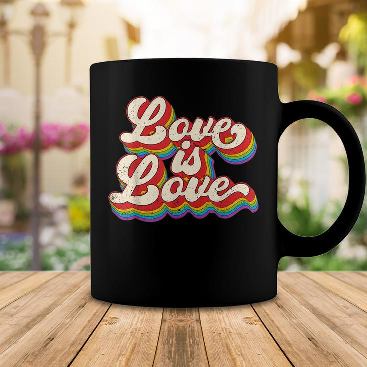 Rainbow Vintage Love Is Love Lgbt Gay Lesbian Pride Coffee Mug Unique Gifts