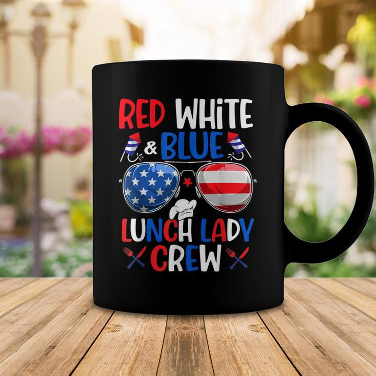 Red White Blue Lunch Lady Crew Sunglasses 4Th Of July Gifts Coffee Mug Unique Gifts