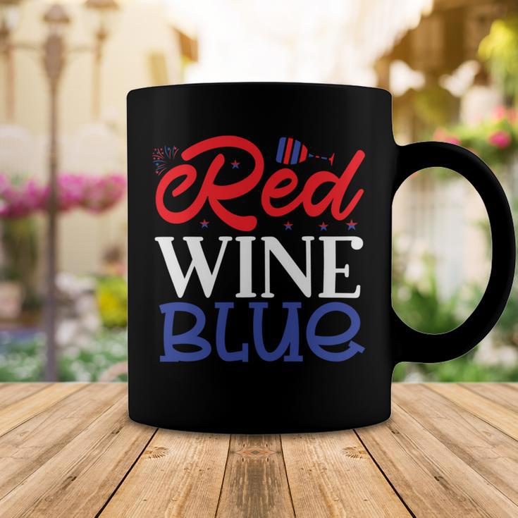 Red Wine Blue 4Th Of July Wine Red White Blue Wine Glasses V2 Coffee Mug Funny Gifts