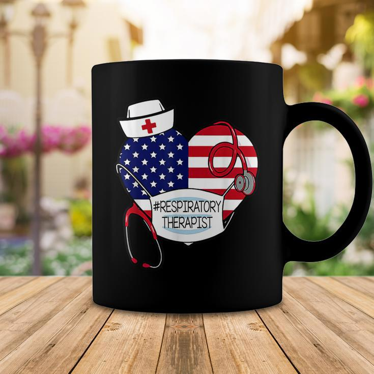 Respiratory Therapist Love America 4Th Of July For Nurse Dad Coffee Mug Funny Gifts