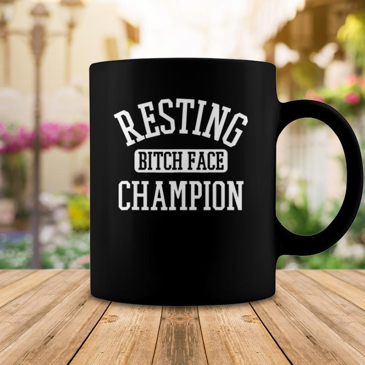 Resting Bitch Face Champion Womans Girl Funny Girly Humor Coffee Mug Unique Gifts