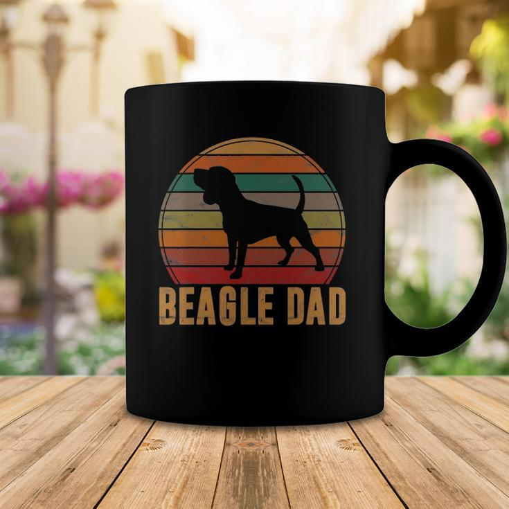 Retro Beagle Dad Gift Dog Owner Pet Tricolor Beagle Father Coffee Mug Unique Gifts